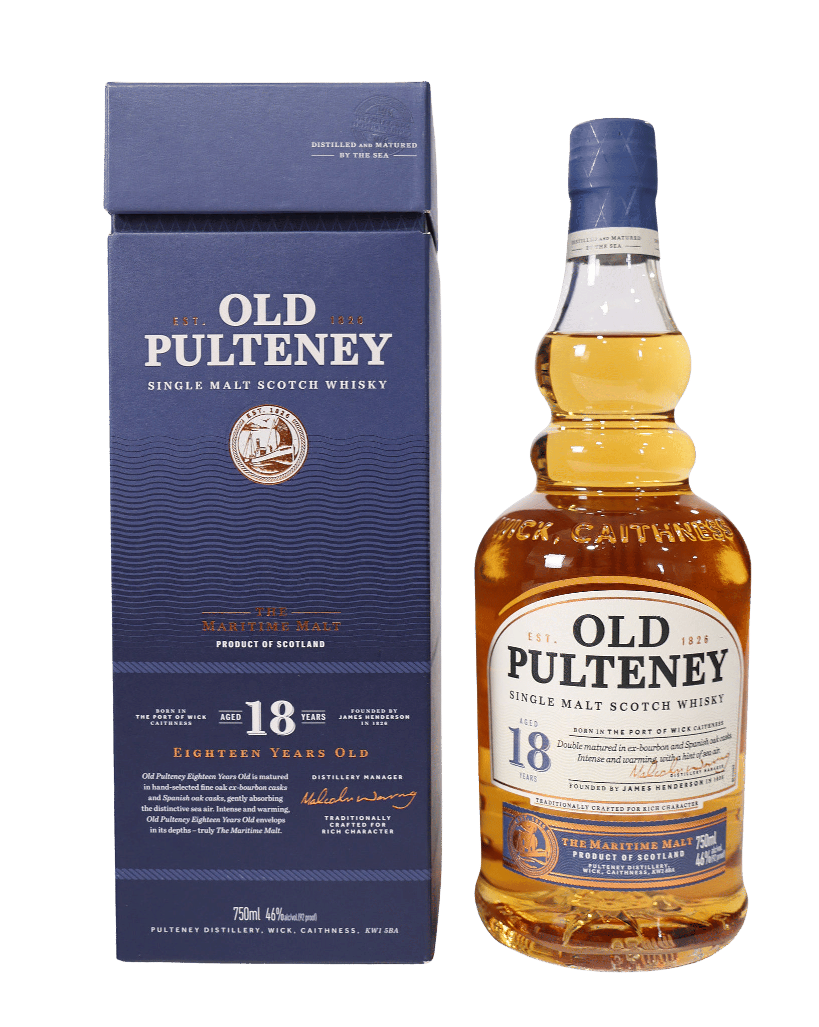 Old Pulteney 18yr Single Malt Scotch Whisky 750ml | Whiskey Source